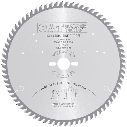 CMT 285.072.12M Tarcza do cięcia drewna 300x30mm 72z