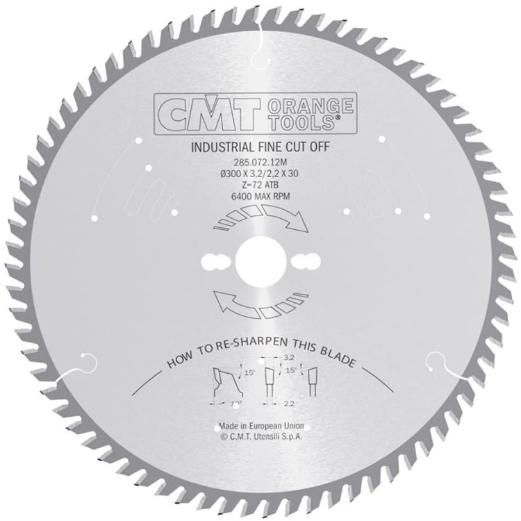 CMT 285.072.12M Tarcza do cięcia drewna 300x30mm 72z