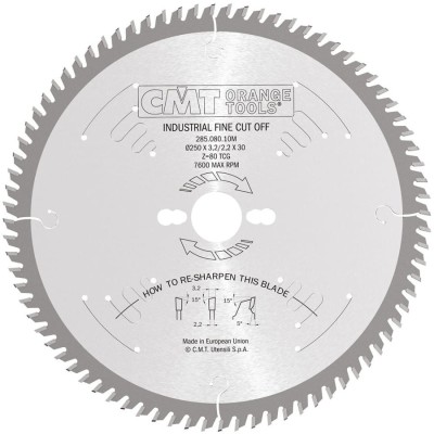 CMT 285.080.10M Tarcza do cięcia drewna 250x30mm 80z