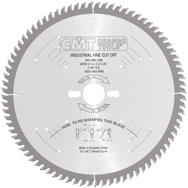 CMT 285.080.10M Tarcza do cięcia drewna 250x30mm 80z
