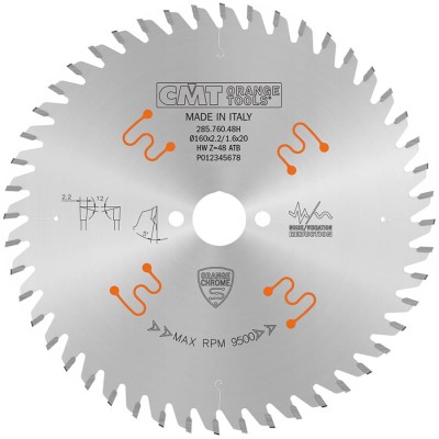 CMT 285.760.48H Tarcza chromowana do laminatu 160x20mm 48z