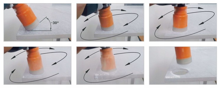 Otwornica diamentowa do pracy na sucho