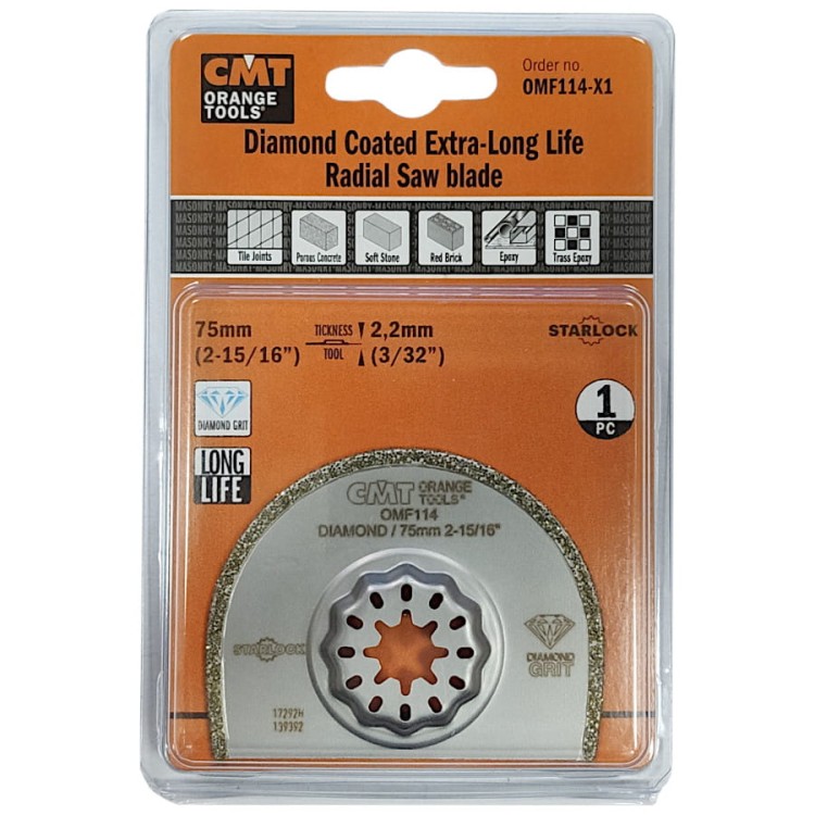 CMT OMF114-X1 Brzeszczot oscylacyjny 75mm nasyp diamentowy
