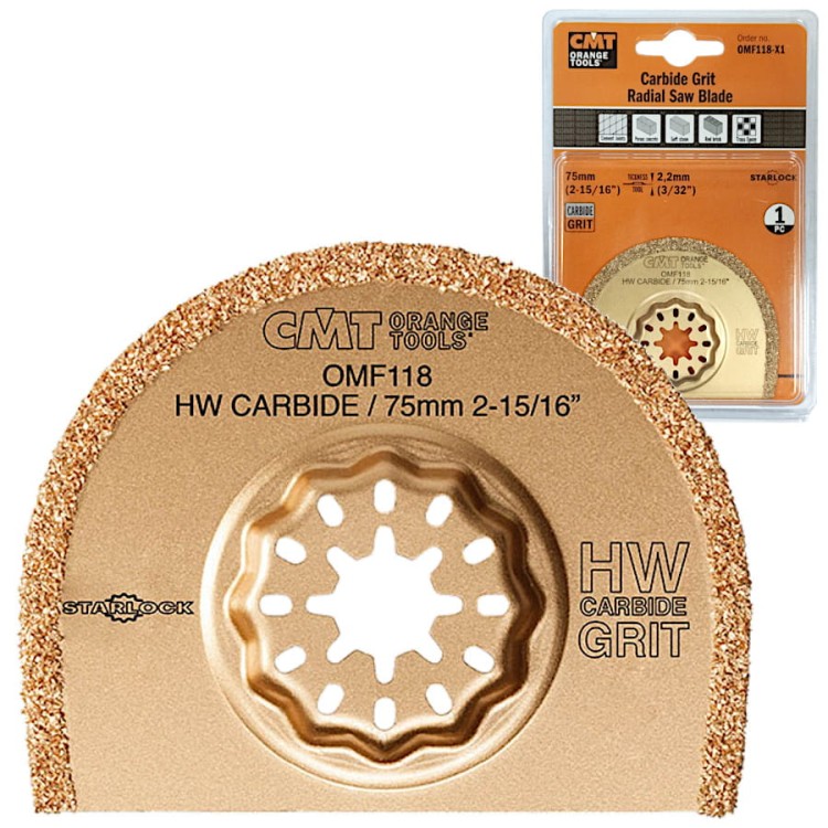CMT OMF118-X1 Brzeszczot oscylacyjny 75mm do materiałów budowlanych Starlock