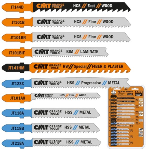 CMT JT016 Zestaw brzeszczotów do wyrzynarki 16szt