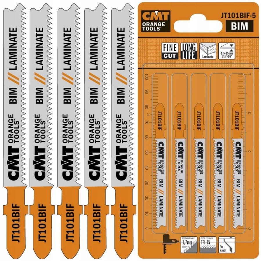 CMT JT101BIF-5 Brzeszczoty do wyrzynarek typu T do drewna 83x58mm 5szt.