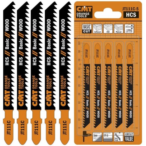 CMT JT111C-5 Brzeszczoty do wyrzynarek typu T do drewna 100x75mm 5szt.