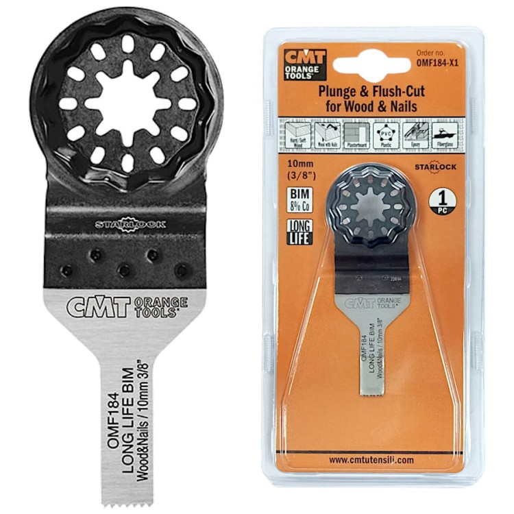 CMT OMF184-X1 Brzeszczot oscylacyjny 10x30mm BIM do drewna z gwoździami Starlock