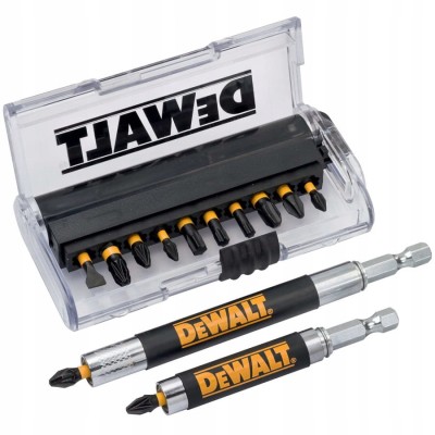 Zestaw bitów udarowych w etui 14el PH PZ TX + uchwyt DEWALT DT70512T