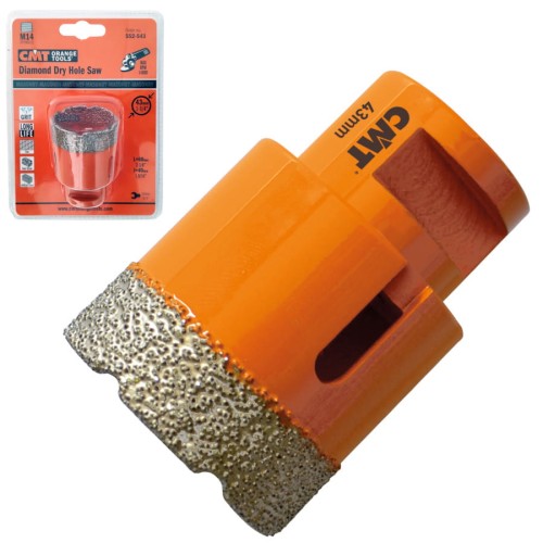 CMT 552-543 Otwornica diamentowa do pracy na sucho do kamienia gresu 43mm