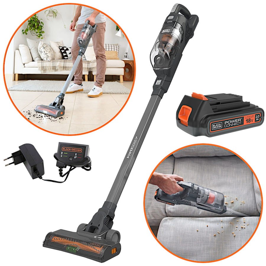 BLACK DECKER BHFEA18D1 Odkurzacz pionowy 18V 2w1 2.0Ah
