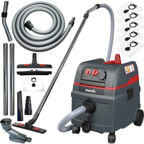 STARMIX Odkurzacz przemysłowy ISC L-1425 TOP + przyssawka Bohrfixx + komplet worków
