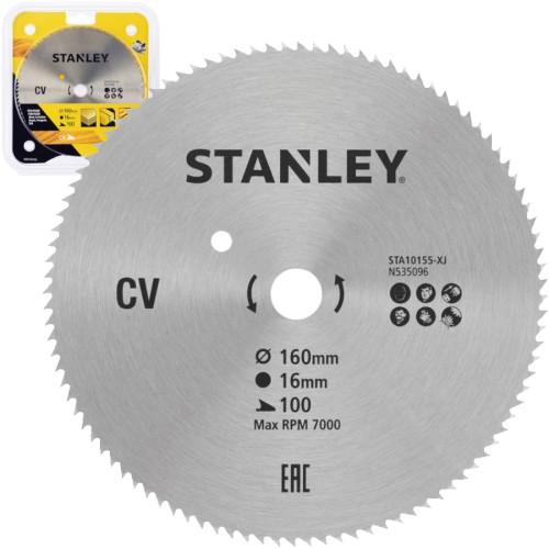 STANLEY STA10155 Tarcza do cięcia do drewna 160x16mm