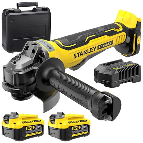 STANLEY SFMCG700M2K Szlifierka kątowa 18V FatMax V20 2x 4Ah ład kufer