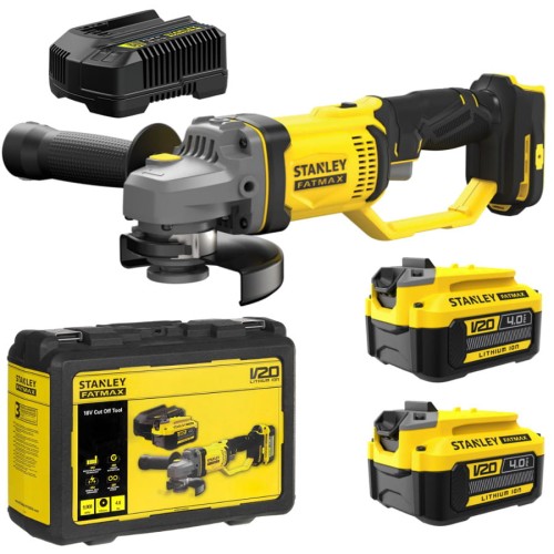 STANLEY SFMCG400M2K Szlifierka kątowa 125mm 18V Seria V20 2x 4Ah ład kufer