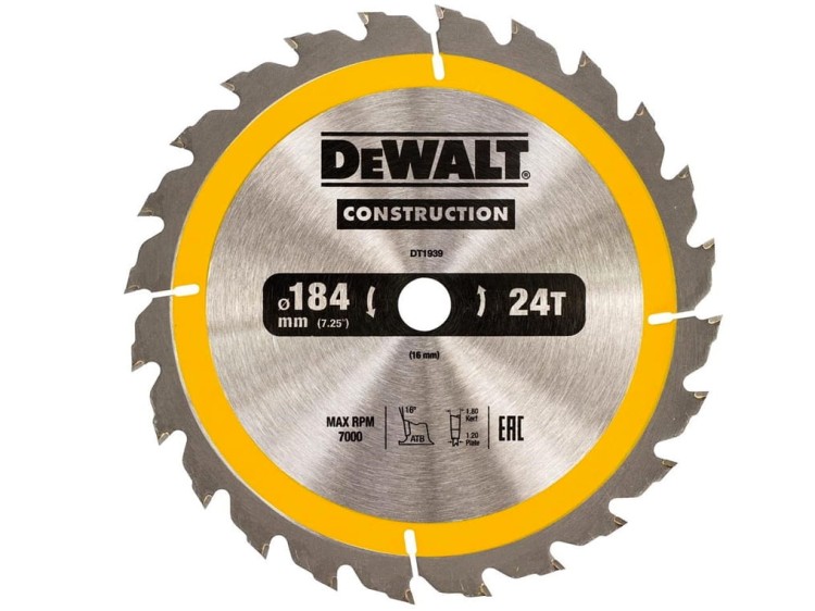 DEWALT tarcza do drewna 184 x 16 mm 24T