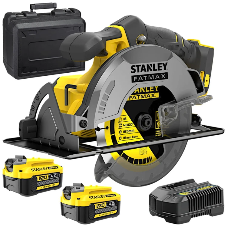 STANLEY SFMCS500M2K Pilarka tarczowa 18V 165mm FatMax V20 2x 4.0Ah