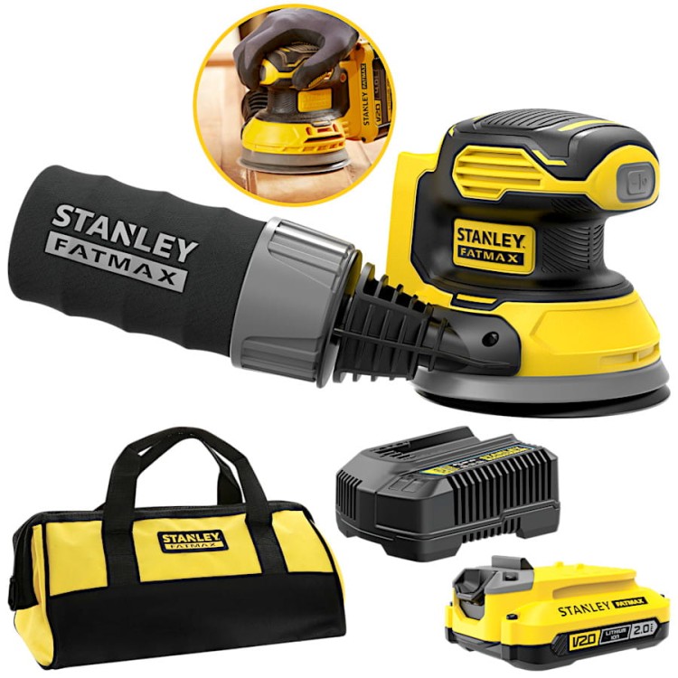 STANLEY SFMCW220D1S Szlifierka oscylacyjna 18V FatMax V20 2.0Ah