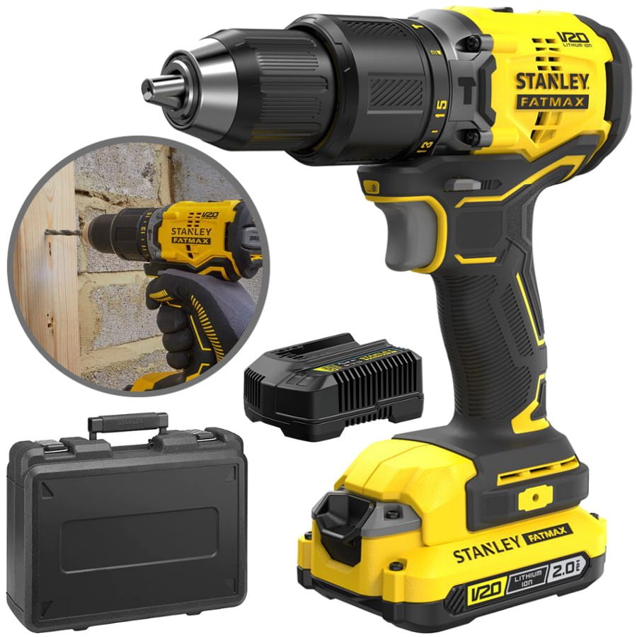 STANLEY SFMCD715D1K Wkrętarka udarowa bezszczotkowa 2.0Ah 18V V20