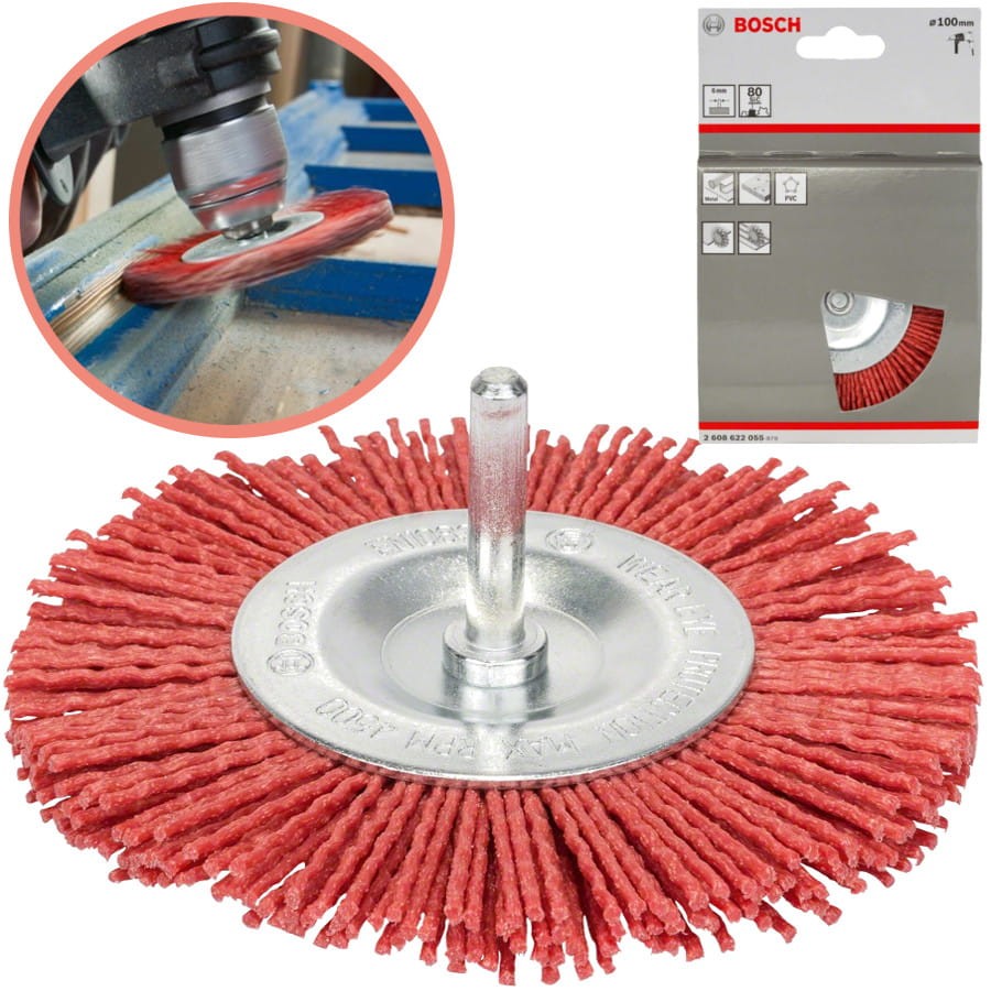 BOSCH Szczotka tarczowa druciana 100mm nylonowa