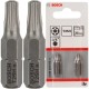 BOSCH Zestaw bitów końcówek Torx T25 1/4'' 2szt
