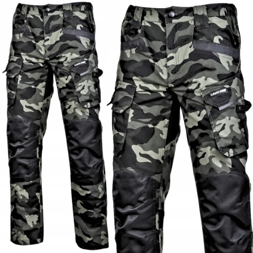 LAHTI PRO L40519 Spodnie robocze slim fit moro ze wzmocnieniami roz. L