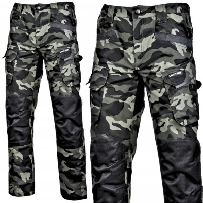 LAHTI PRO L40519 Spodnie robocze slim fit moro ze wzmocnieniami roz. 3XL