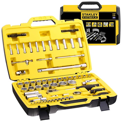 STANLEY FMMT82826-1 Zestaw nasadek z grzechotkami 1/4" 1/2" FatMax 81el.