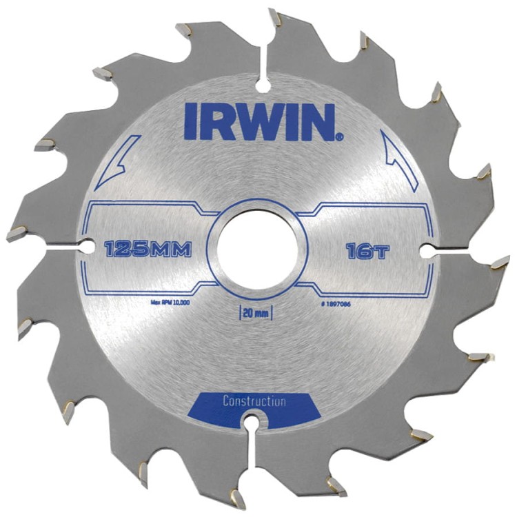 IRWIN 1897086 Tarcza pilarska do drewna 125x20mm 16z