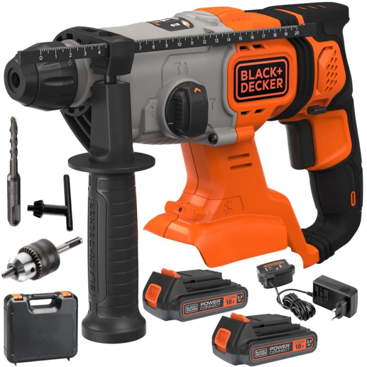BLACK DECKER BCD900E2K Młotowiertarka udarowa akumulatorowa 18V 2x2,5Ah