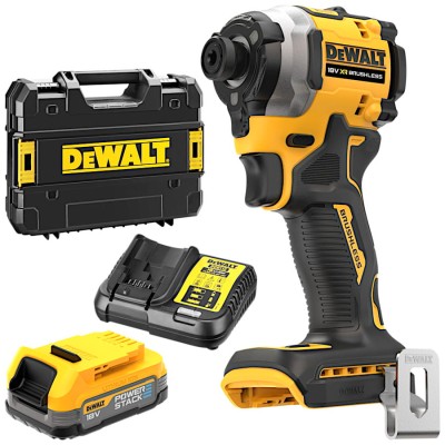 DEWALT DCF850E1T Zakrętarka udarowa bezszczotkowa 18V 1.7Ah PowerStack
