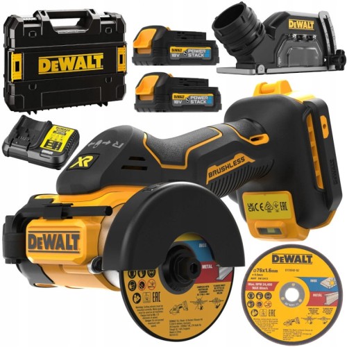 DEWALT DCS438E2T Piła tarczowa 76mm 18V 2x1,7Ah Power Stack