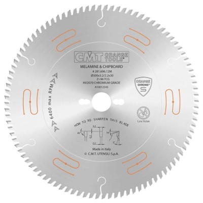 CMT Tarcza pilarska chromowana do laminatu 300x30mm 96z