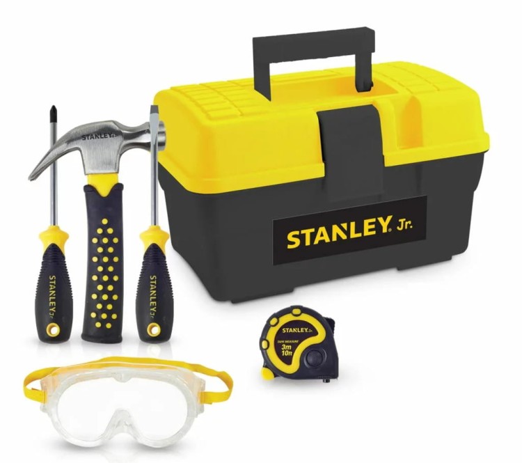 STANLEY JR Skrzynia narzędziowa +  narzędzia dla dzieci 5el.