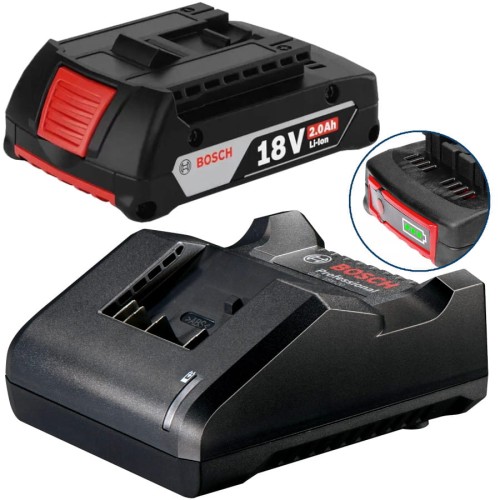 BOSCH Ładowarka GAL 18V-20 2,0A 14,4V/18V + Akumulator Li-Ion GBA 18V 2.0Ah