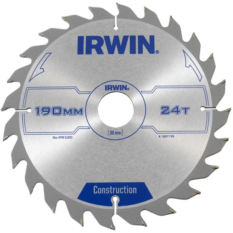 IRWIN Tarcza pilarska do drewna 190x30mm 24z