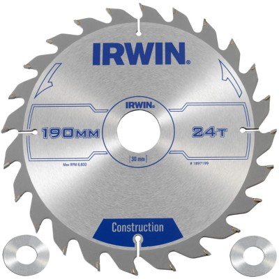 IRWIN Piła tarczowa do drewna 190x30mm 24z