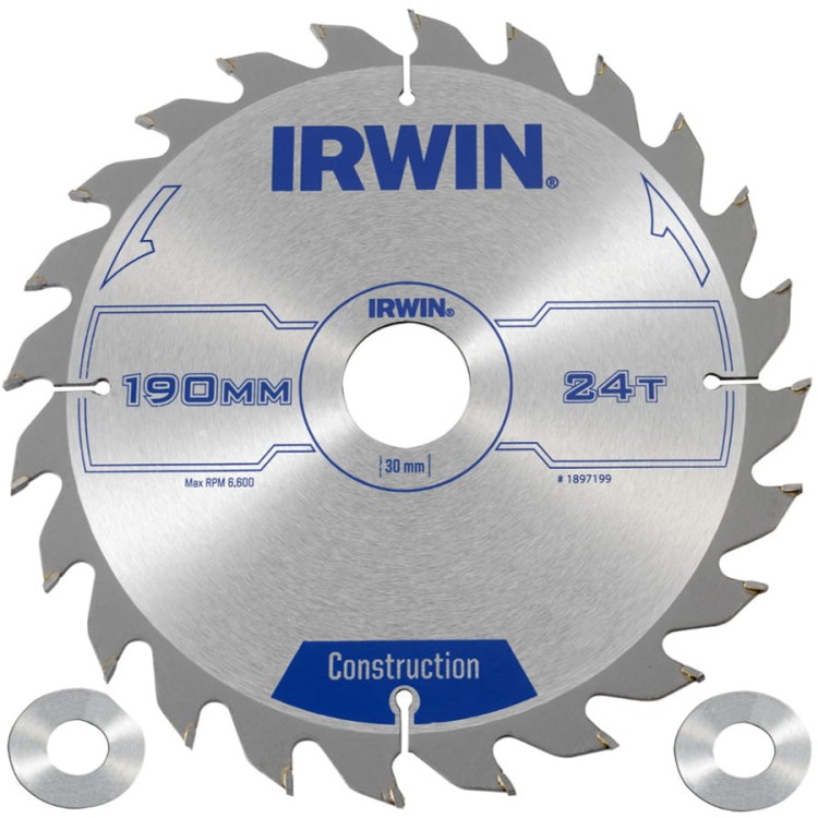 IRWIN Piła tarczowa do drewna 190x30mm 24z