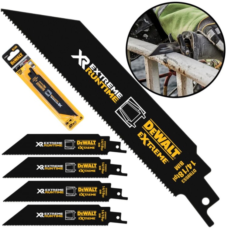 DEWALT DT99553 Zestaw brzeszczotów do pił szablastych 5szt