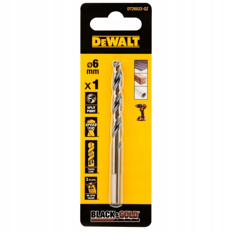 Wiertło do metalu 6mm Black Gold