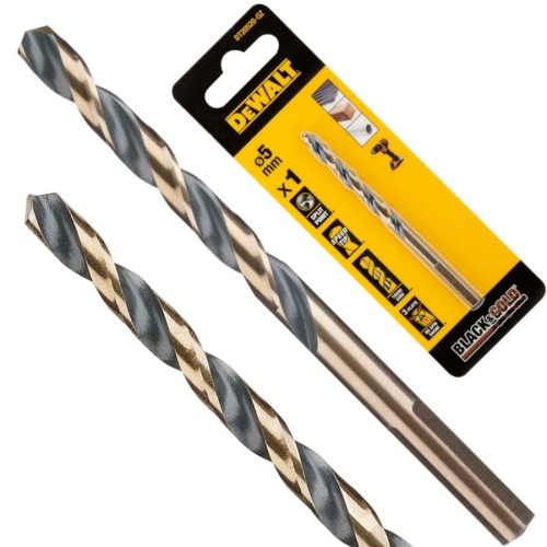 DEWALT DT20520 Wiertło do metalu 5mm Black Gold