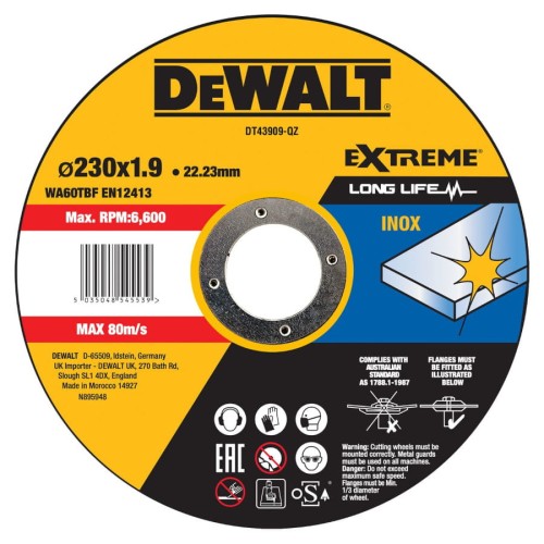 DEWALT DT43909 Tarcza tnąca do metalu 230x1,9mm 1szt.