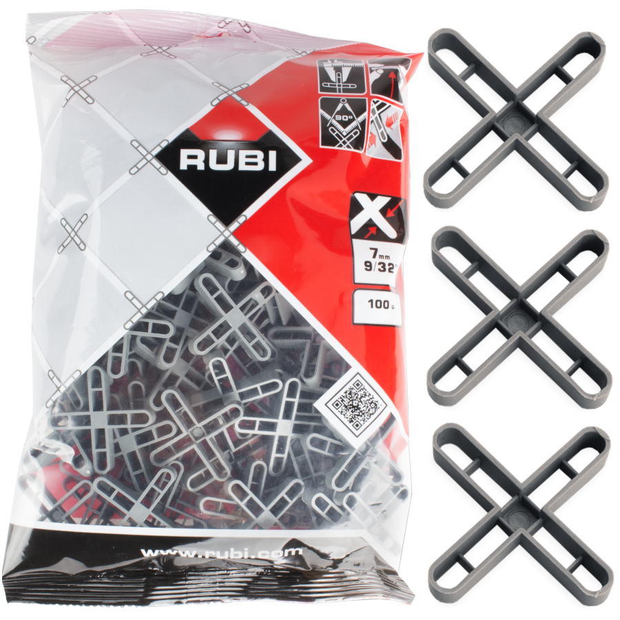 RUBI 02904 Krzyżyki dystansowe do płytek 7mm 100szt
