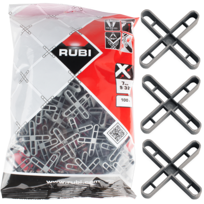 RUBI 02904 Krzyżyki dystansowe do płytek 7mm 100szt