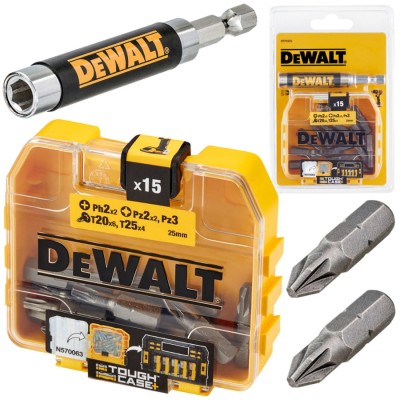 DEWALT DT71573 Zestaw bitów Ph PZ Torx 1/4" + uchwyt 16 w etui Tough Case