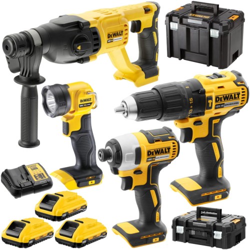 Zestaw 4 elektronarzędzi 18V 3x3Ah DeWalt DCK440L3T