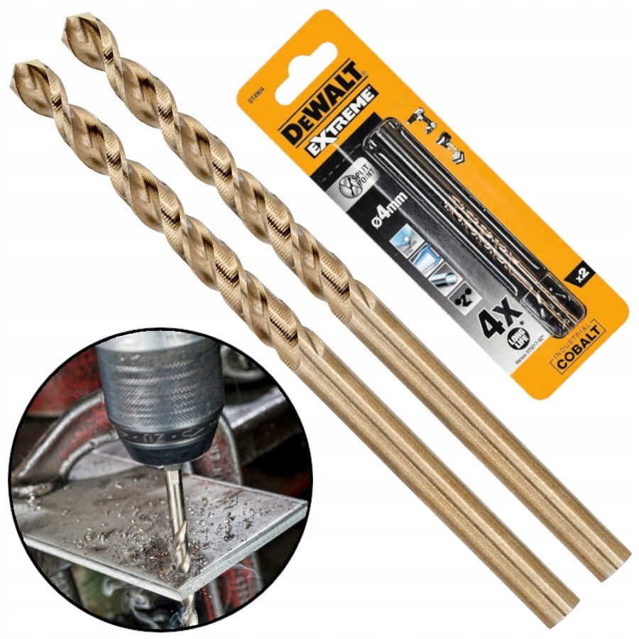 DEWALT DT4904 Wiertło do metalu kobalt 4mm 2szt