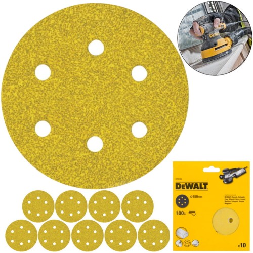 DEWALT DT3126 Papier ścierny na rzep 150mm P180
