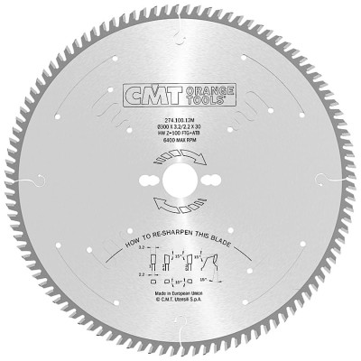 CMT 274.100.12M Tarcza do cięcia poprzecznego 300x30mm 100z