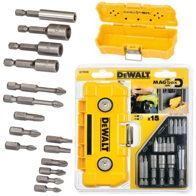 DEWALT DT7918 Zestaw bitów końcówek + uchwyt 15szt